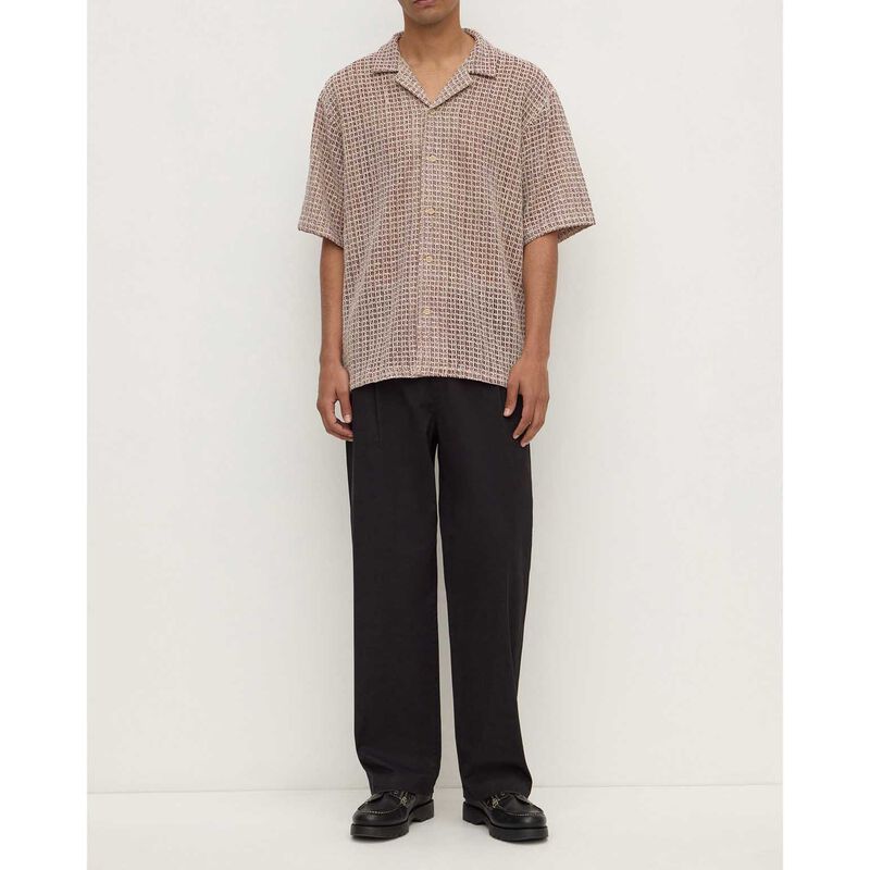 Assembly Label Watson SS Shirt Cream/Burgundy image number 3